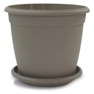 Matera Maceta Eco Genova 18 Cm + Plato Fercon Gris Genova