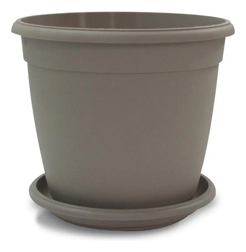Matera Maceta Eco Genova 18 Cm + Plato Fercon Gris Genova