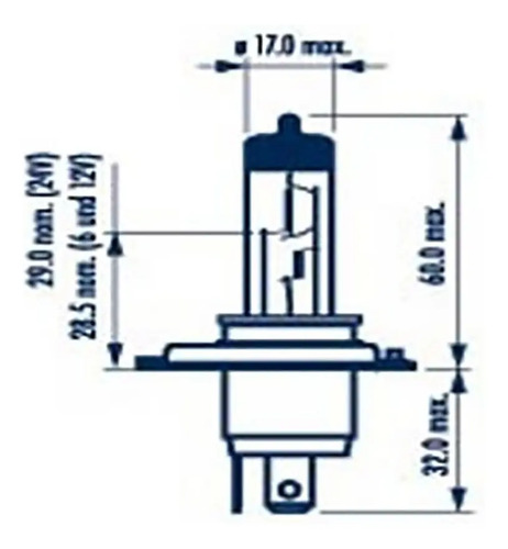 Bombillo Base Triceta Universal P43 60/55w 12v Narva - Image 3