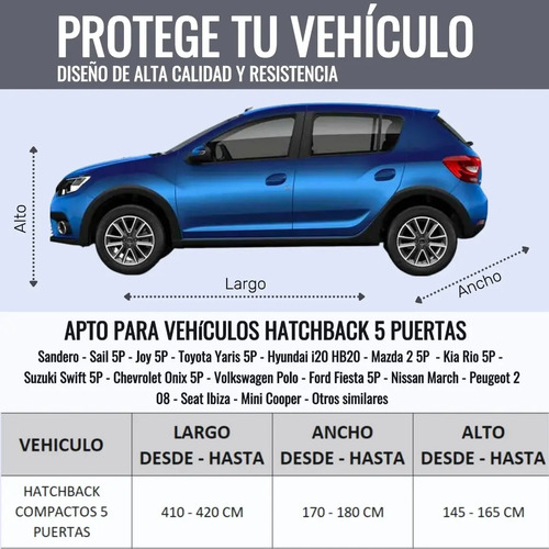 Pijama Carpa Para Carro Hatchback Impermeable Ajustada Negro - Image 2