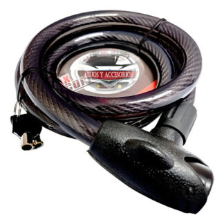 Guaya De Seguridad Llanta Guaya Modelo Da6 Negra Candado Universal 150cm Negro