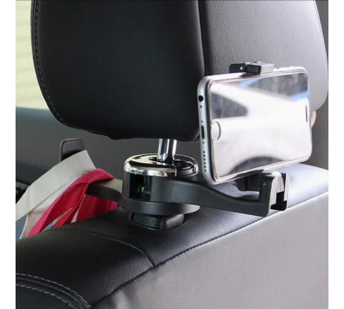 Gancho Para Silla De Carro Y Soporte De Celular 2 En 1 Dorado Oscuro - Image 4