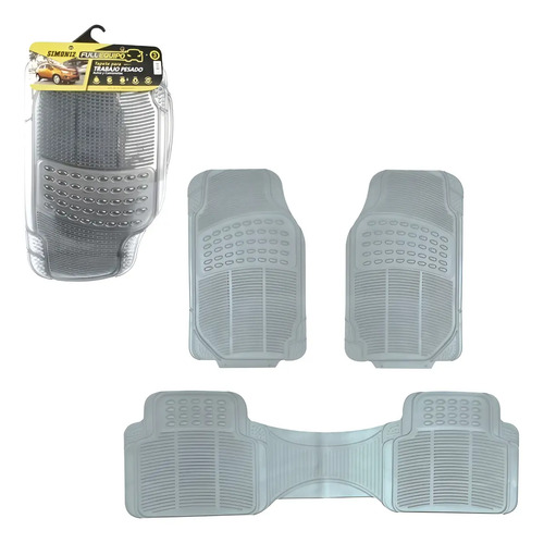 Tapete Carro Simoniz Dura Line Pvc Gris Cristal 3 Pz Carro Gris Cristal