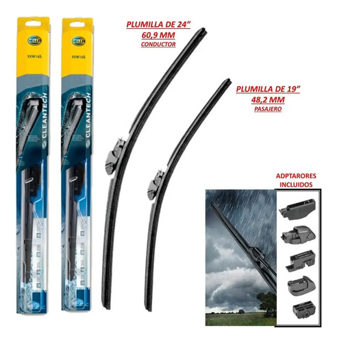 Plumillas Limpiaparabrisas Multiclip Audi Rs3 11/ X2ud 24x19 Negro - Image 2