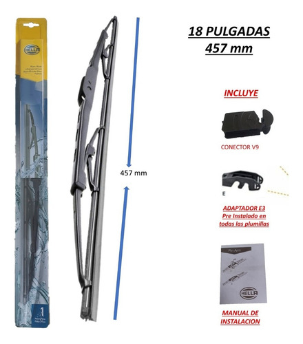 Plumillas Delanteras Para Citroen C2 C3 X2 Uds 24x18 Negro - Image 3
