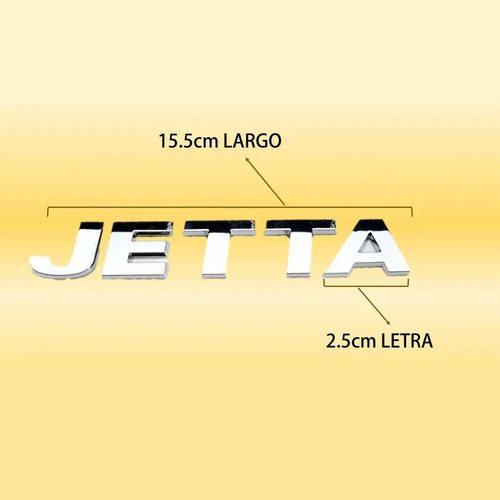 Emblema Cromado Tapa Baul Jetta 2010/2014 Plateado Plateado - Image 2