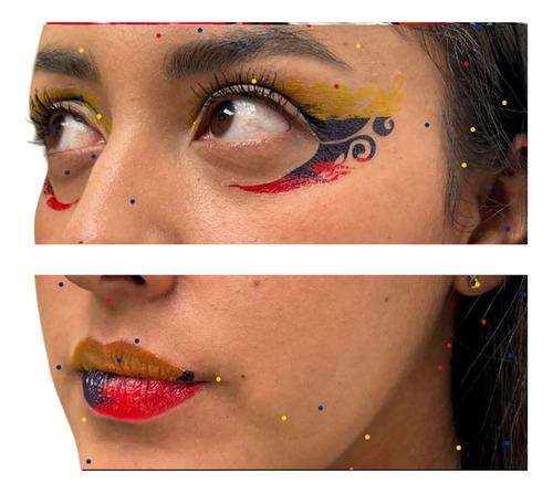 Tatuajes Temporales Ojos O Labios Seleccion Colombia
