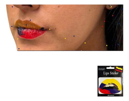 Tatuajes Temporales Ojos O Labios Seleccion Colombia - Image 3