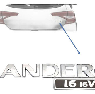 Emblema Cromado Tapa Baúl Sandero 1.6 16v