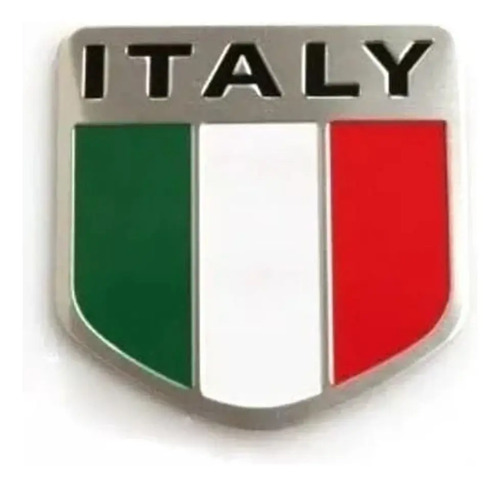 Emblema Tipo Escudo Bandera Italia Auto Adhesivo Para Fiat