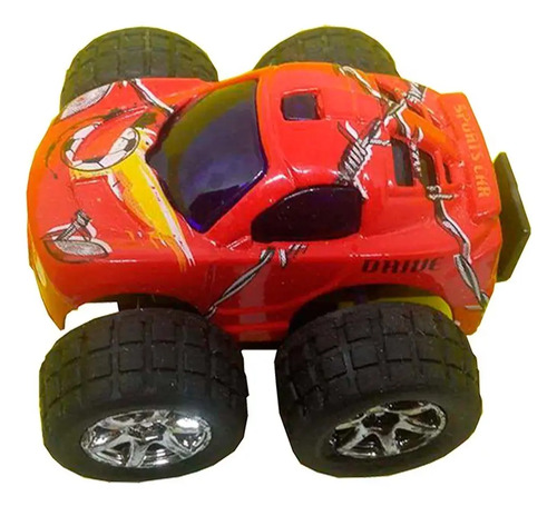 Carro De Impulso Color Rojo Blanco Azul 6x6