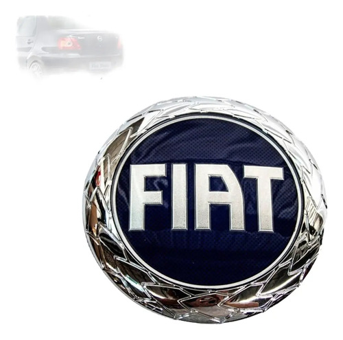 Emblema Tapa Baul Fiat Siena 05/08 Azul 9.5x9.5