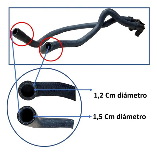 Manguera Calefacción Doble Peugeot 306 1.8 - Image 3