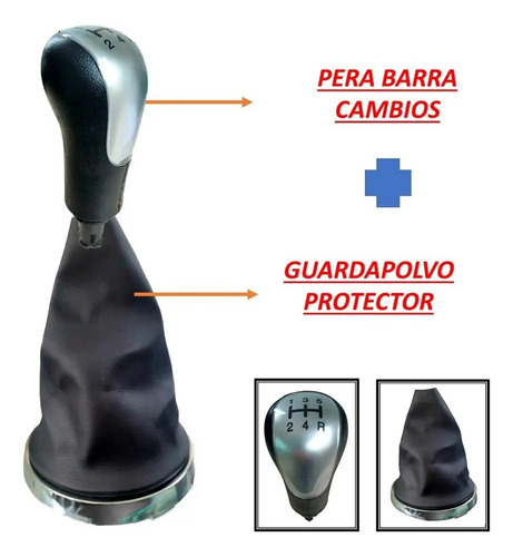 Kit Pera Palanca De Cambios Cromo Mas Forro Para Ford Fiesta - Image 2