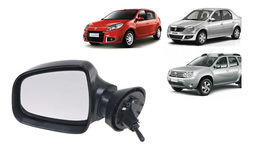 Espejo Manual Renault Sandero, Logan, Duster 2009-15 Lh O Rh