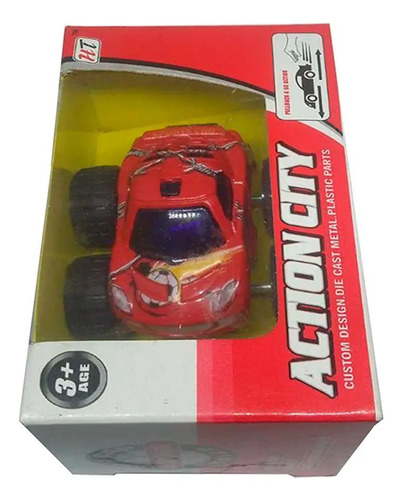 Carro De Impulso Color Rojo Blanco Azul 6x6 - Image 3