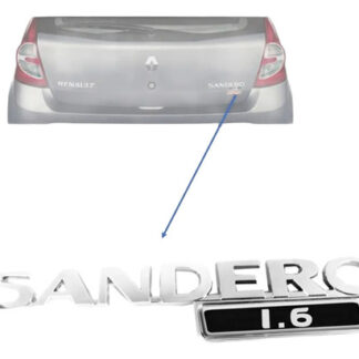 Emblema Cromado Tapa Baúl Sigla Sandero 1.6