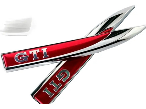 Emblema Letras Gti Fondo Rojo Lateral Volkswagen Mk7 Jetta