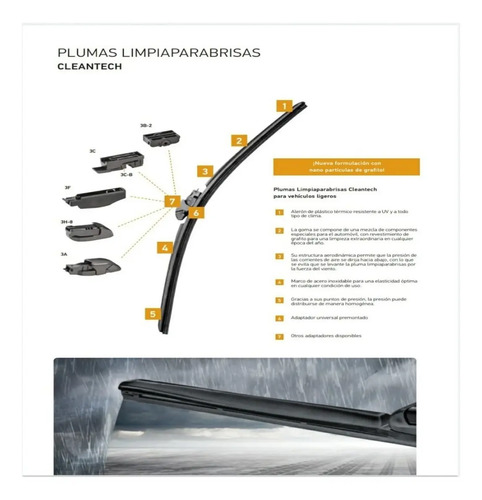 Plumillas Limpiaparabrisas Multiclip Renault Master 24x24 Negro - Image 3