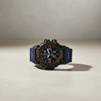 Reloj Electronico Multifuncional Para Hiombre Sumergible Azul Oscuro Negro
