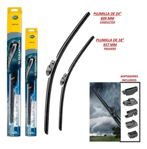 Plumillas Limpiaparabrisas Multiclip Mazda 6 13/ 24x18 Negro - Image 2