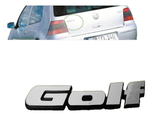 Emblema Cromado Tapa Baul Golf 1995/1999 Plateado Plateado