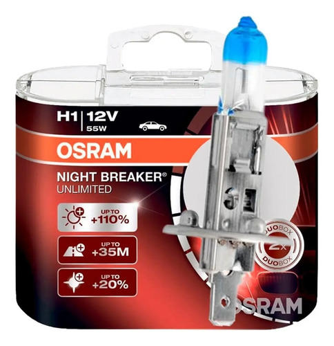 Bombillos H1 Osram Night Breaker Unlimited +110% Luz 55w - Image 3