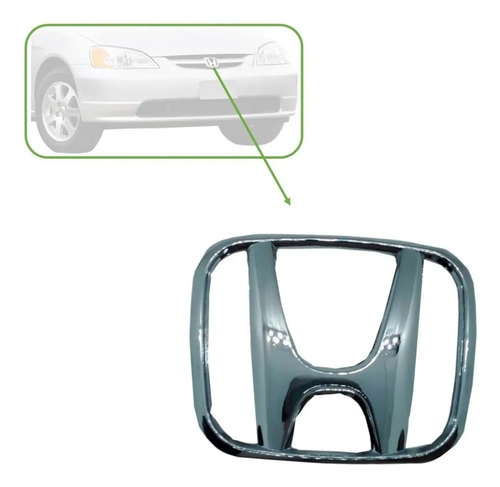 Emblema Cromado Persiana Honda Fit 2009/2014