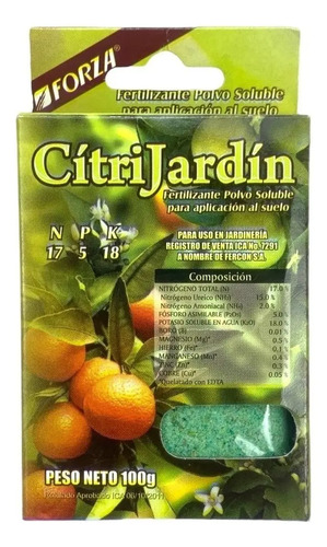 Fertilizante En Polvo Cítrijardín 100g