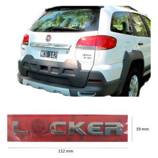 Emblema Palabra L O C K E R Fiat Palio Strada Adventuri Idea
