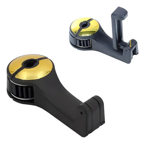 Gancho Para Silla De Carro Y Soporte De Celular 2 En 1 Dorado Oscuro