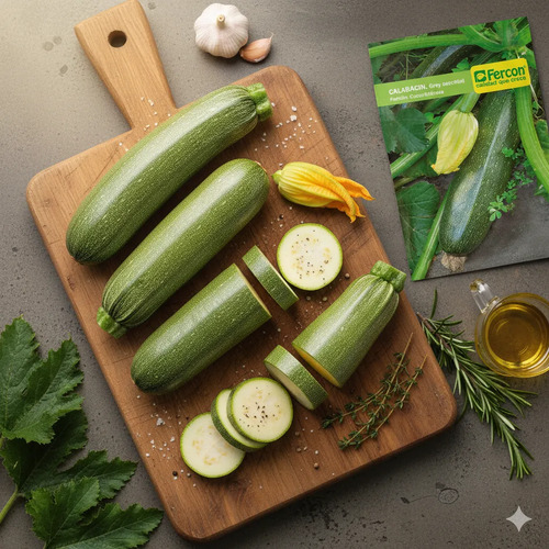 Semillas De Calabacin Grey Zucchini Hortalizas Fercon - Image 5