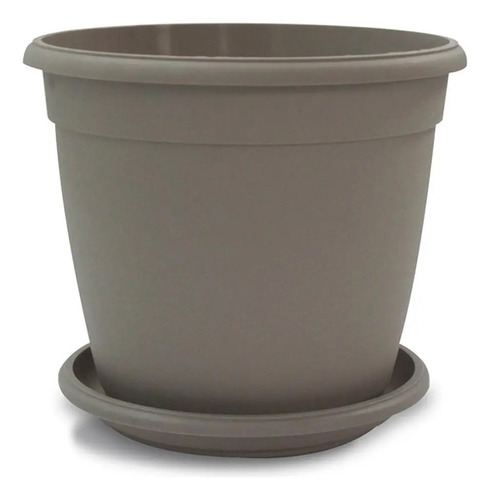 Matera Maceta Eco Genova 26 Cm + Plato Fercon Blanco Genova