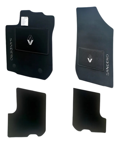 Tapetes Renault Sandero Todos Juego X4 Genuinos Negro