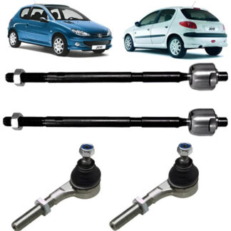 Terminales De Direccion + Axiales Para Peugeot 206 207