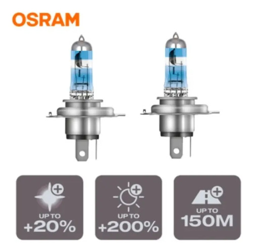 Bombillos Osram H4 X2 Night Breaker 200%+luz 12v 60/55w - Image 4