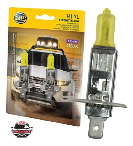 H1 Hella Bombillo Para Carro Alta Potencia Yellow Extreme!! - Image 3