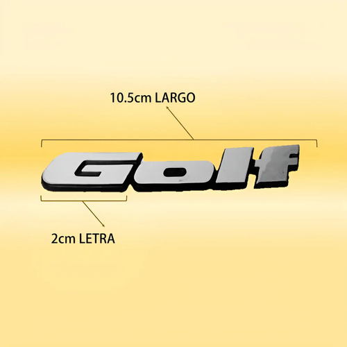 Emblema Cromado Tapa Baul Golf 1995/1999 Plateado Plateado - Image 2