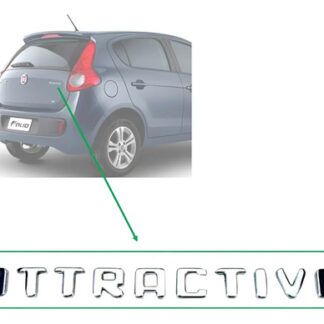 Emblema Cromado Tapa Baúl Fiat Uno Atractive 2015/2018