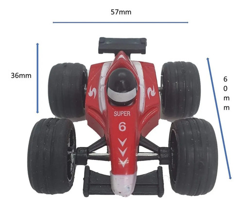 4 Carros Formula 1 Coleccionables De Impulso Fórmula 1 Rojo - Image 2