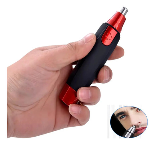 Depilador Recortador De Vello Nasal Orejas Rojo 5v - Image 2