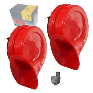 Kit Pitos Bocina Corneta Carro Moto Dobletono + Rele 3pzs