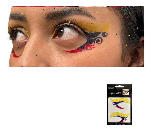 Tatuajes Temporales Ojos O Labios Seleccion Colombia - Image 4