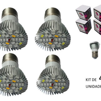 Bombillo Lampara Full Spectrum Luz Cultivo 40w Kit De 4 Uds Morado 85 - 265v