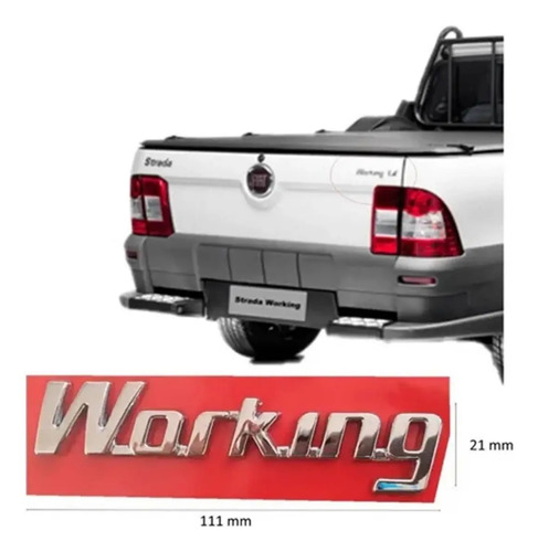 Emblema Palabra W O R K I N G Fiat Strada Working - Image 2