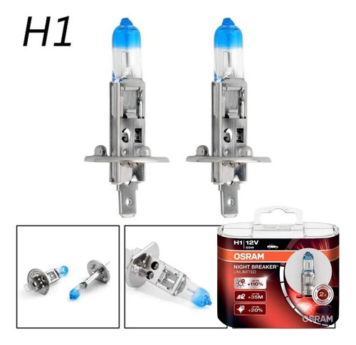 Bombillos H1 Osram Night Breaker Unlimited +110% Luz 55w - Image 2