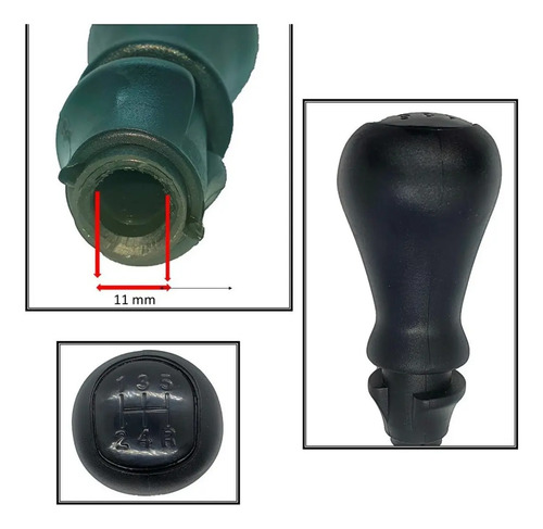 Pera Poma Palanca De Cambios Peugeot 206 207 306 Negro Negro - Image 2