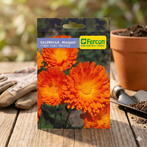 Semillas De Caléndula Naranja Marigold Hortalizas Fercon