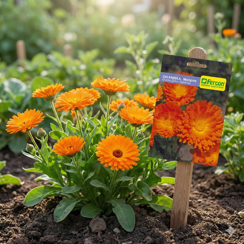Semillas De Caléndula Naranja Marigold Hortalizas Fercon - Image 3