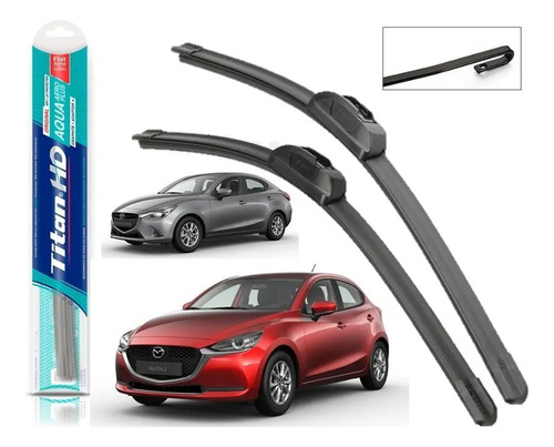 Par Plumillas Titan Hd Aqua Mazda 2 Skyactiv/skyactiv G